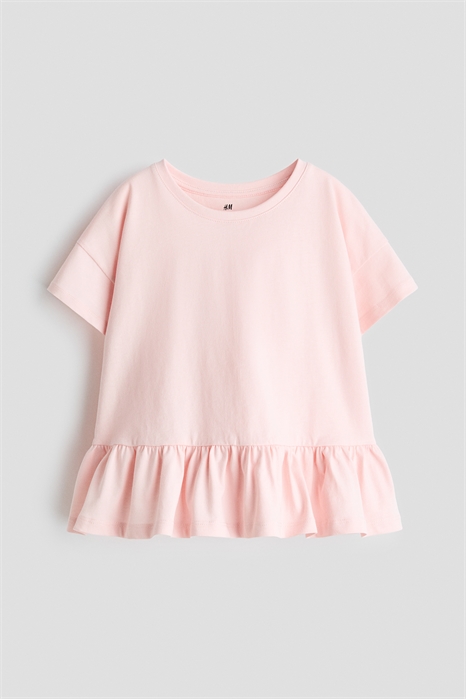 Хлопковый топ с баской артикул 1331291002