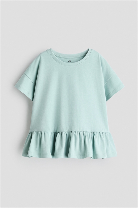 Хлопковый топ с баской артикул 1331291003