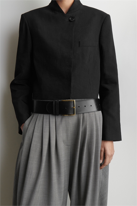 Широкий кожаный ремень с низкой талией артикул 1341504001