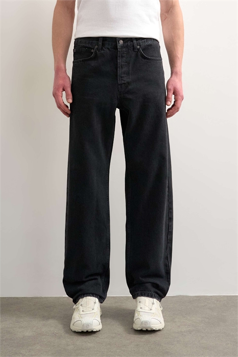 Джинсы прямого кроя с круглым дизайном артикул 154333443