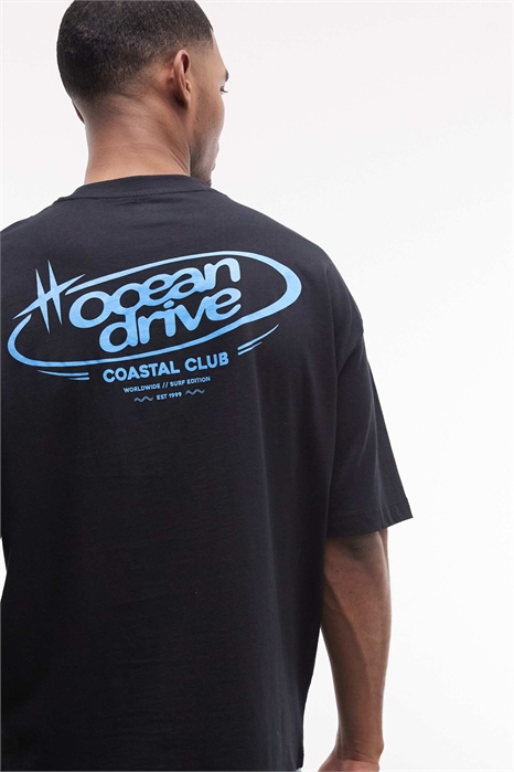 Футболка свободного кроя с принтом в виде пузырьков на Оушен-Драйв артикул 156249538