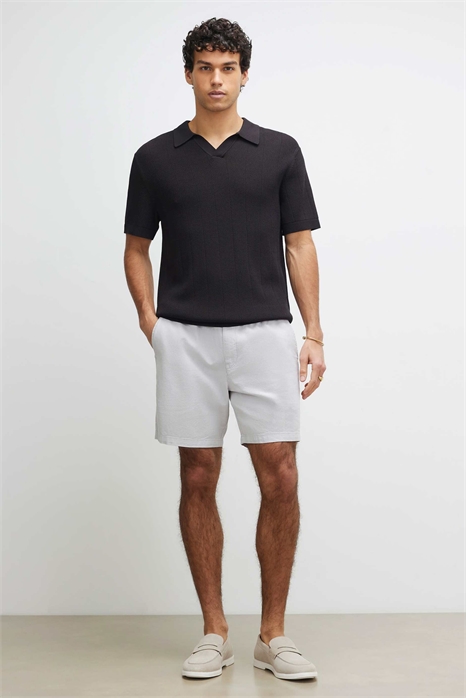 Шорты свободного кроя из смесовой ткани с льном, надеваемые через голову артикул 156194716