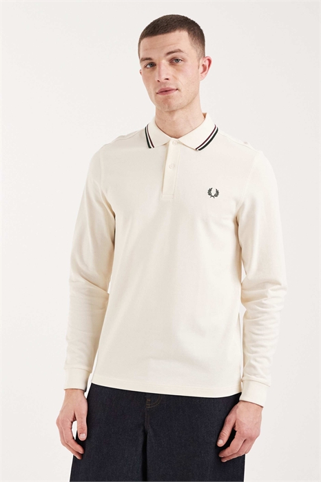 Поло с длинным рукавом и логотипом с двойной окантовкой артикул 154716240