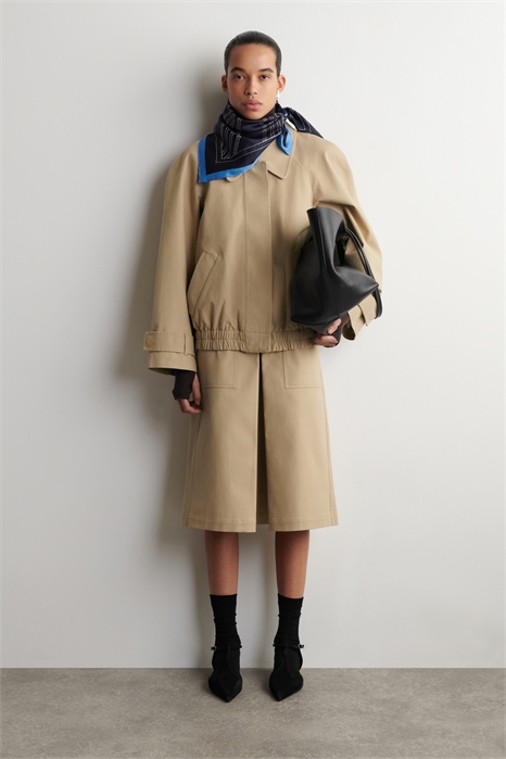 Блузон из хлопка с закругленными краями артикул 1316487001