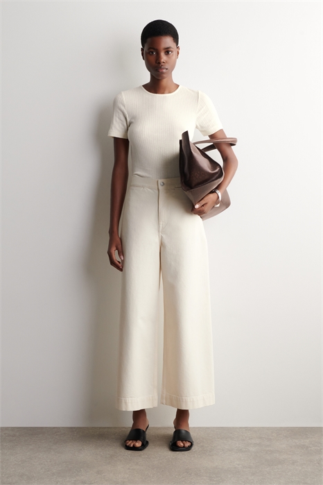 Джинсовые брюки с широкими штанинами артикул 1313780003