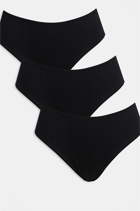 Набор из 3-х хлопковых трусиков бразильского кроя со средней степенью закрытия артикул 141705261