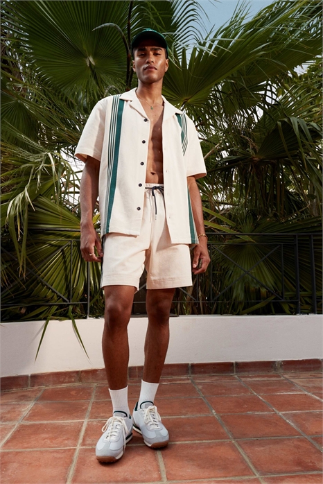 Рубашка с коротким рукавом и полосками co-ord артикул 141637881