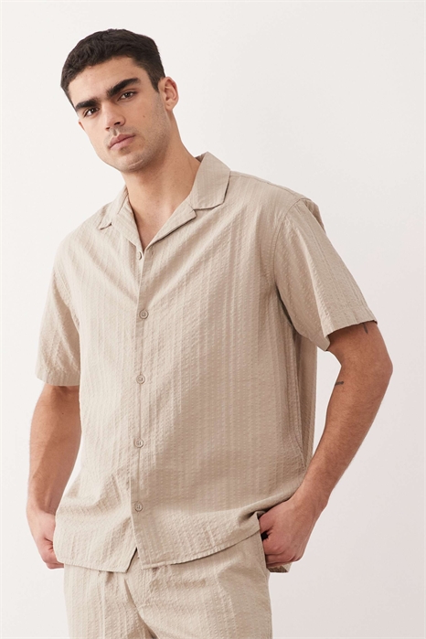 Рубашка с фактурной текстурой и короткими рукавами co-ord артикул 153910417