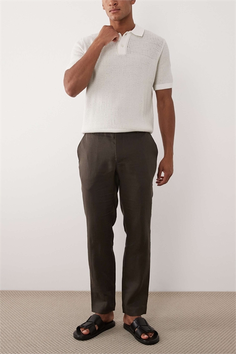 Брюки прямого кроя из 100% льна артикул 156178226