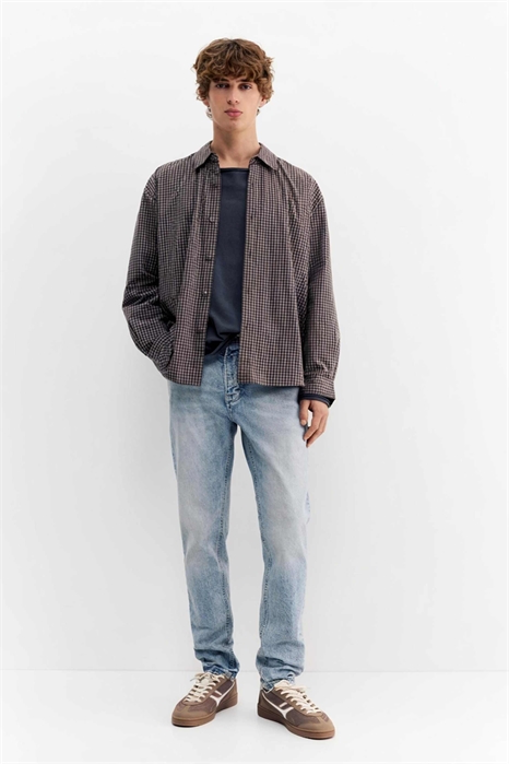 Джинсы с зауженным кроем артикул 155941012