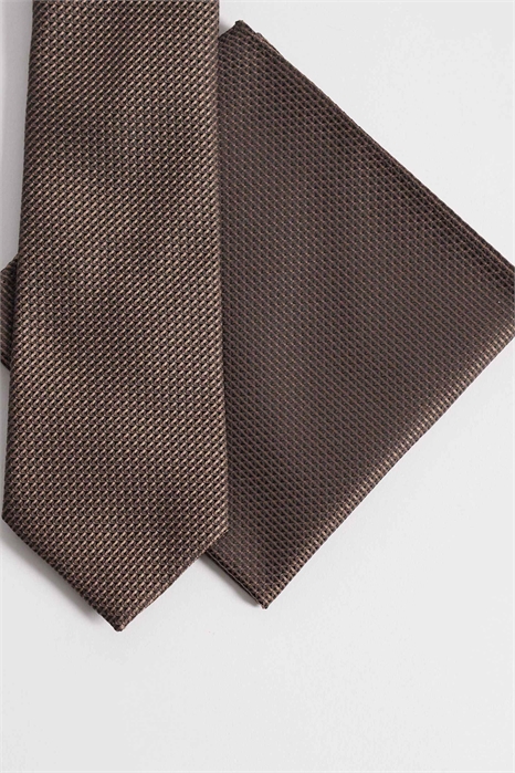 Галстук с текстурным рисунком и нагрудный платок артикул 154310842