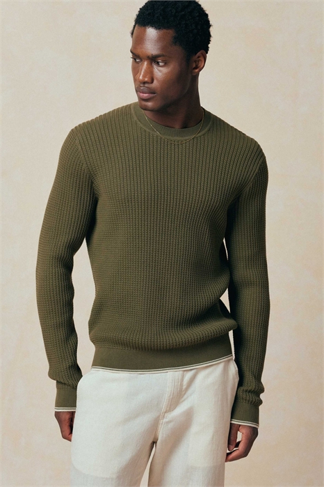 Свитер из трикотажа с добавлением хлопка артикул 155216263