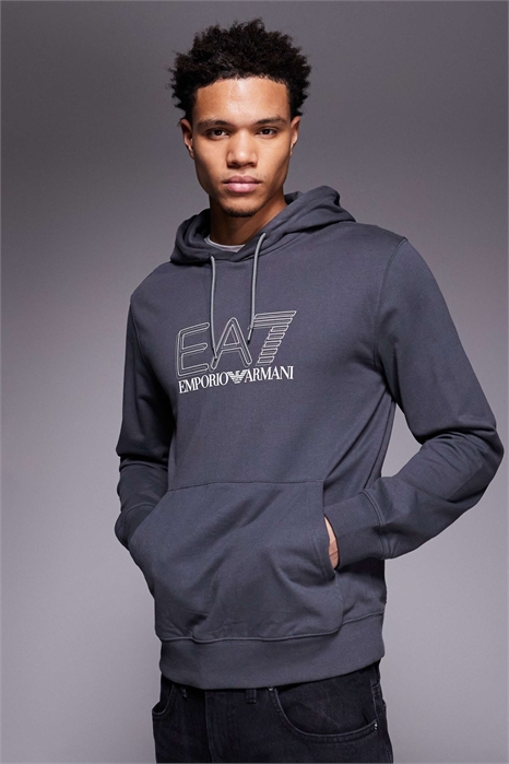 Толстовка с капюшоном Armani EA7 с отражающими элементами артикул 153989269