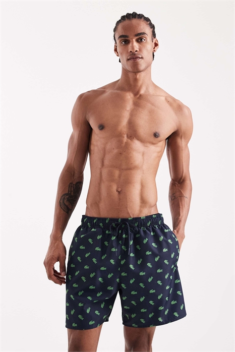 Плавки с логотипом в виде крокодила по всей поверхности артикул 155117072