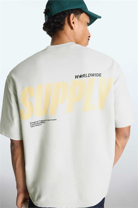 Футболка из махровой ткани с графическим принтом артикул 156486518