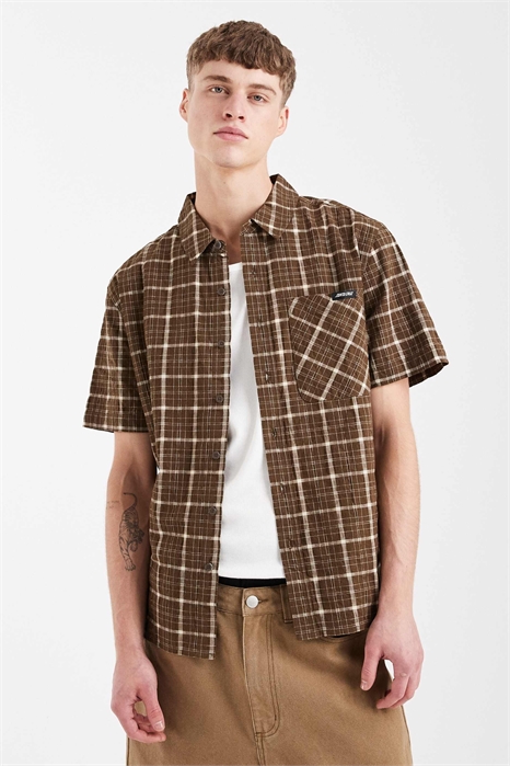 Рубашка в клетку с короткими рукавами Eli артикул 153407149