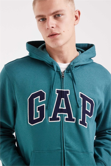 Толстовка с капюшоном на молнии и логотипом артикул 155313209