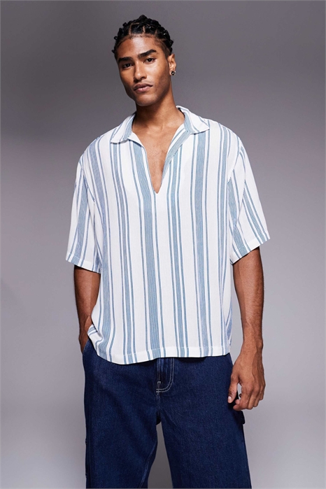 Рубашка свободного кроя артикул 149540882