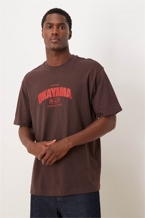 Футболка свободного кроя с принтом в городском стиле артикул 151525970