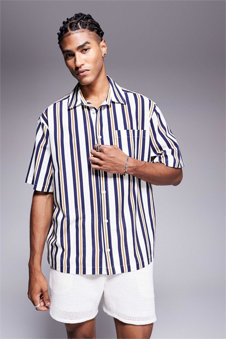 Рубашка свободного кроя артикул 148257161