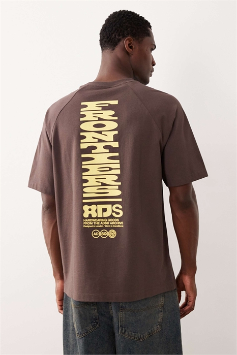 Футболка свободного кроя с рагланными рукавами и надписью артикул 152708995