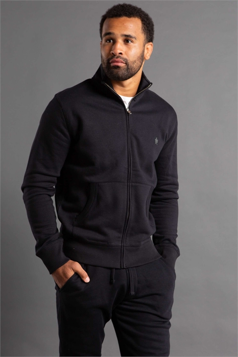 Свитер с воротником-воронкой и застежкой-молнией из смесовой ткани с хлопком артикул 152878067