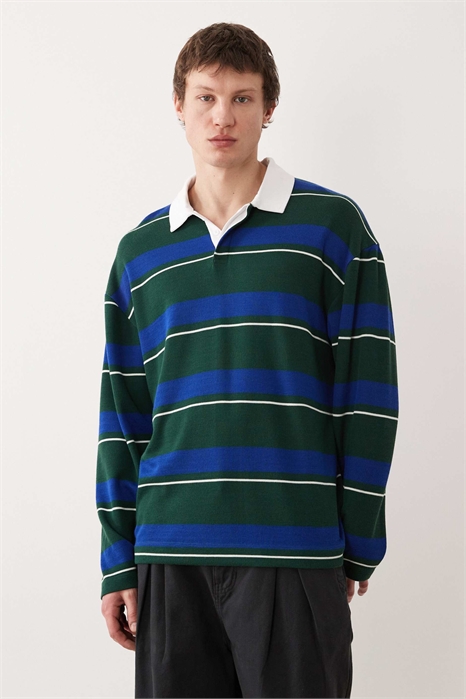 Полурубашка для регби с длинными рукавами, большого размера, в стиле «хэвивейт» артикул 155216051