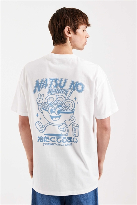 Футболка оверсайз с принтом «Рамен» на спине артикул 154867573