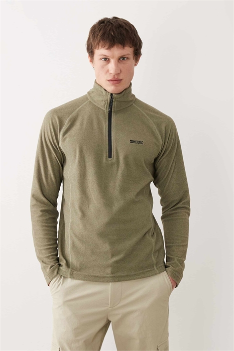 Легкий флисовый свитер Montes с полузастежкой-молнией артикул 154920312