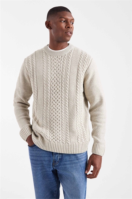 Свитер с косой вязкой артикул 149144005