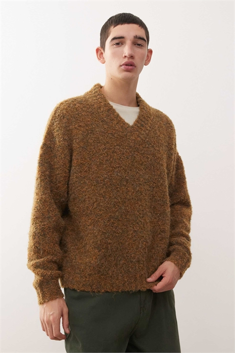 Свитер с V-образным вырезом и прямого кроя артикул 144016570