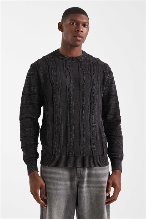 Свитер прямого кроя с косами артикул 151746263