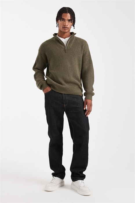 Свитер с 1/4-й застежкой-молнией в рыбацком стиле артикул 149425847