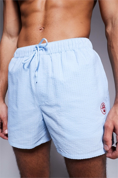 Плавательные шорты из ткани «сирсакер» артикул 139107890