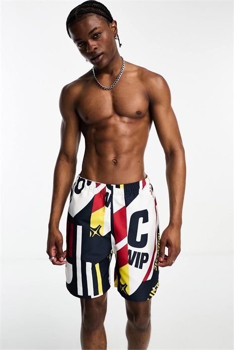 Плавки с принтом «Островная пристань» артикул 126743578