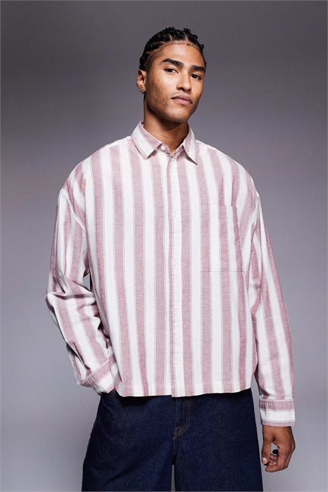 Рубашка свободного кроя артикул 143139765