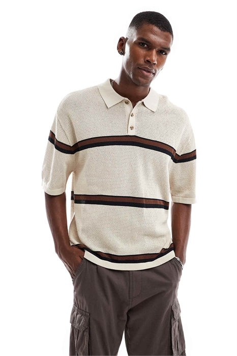 Тонкая трикотажная рубашка-поло артикул 144207019