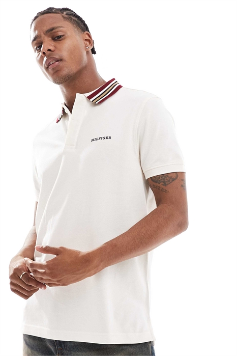 Поло с полосатым воротником артикул 136639302