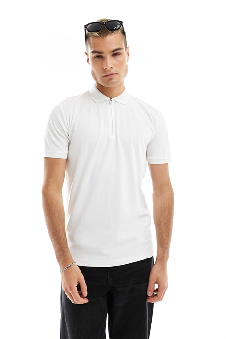 Поло с полузастежкой-молнией артикул 129176118