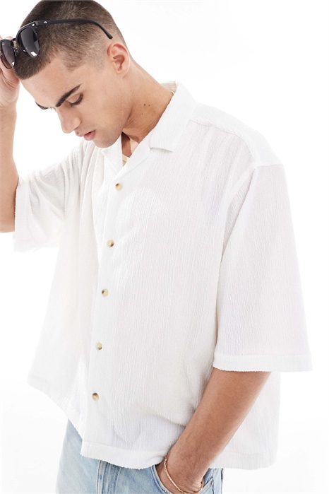 Рубашка из трикотажа с крупным узором артикул 140141058