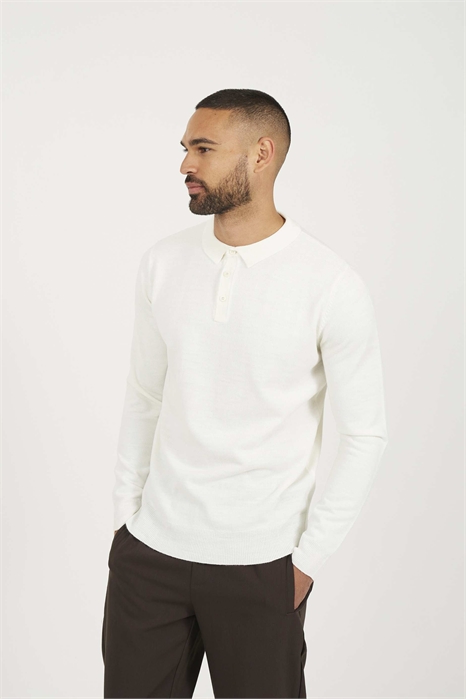 Трикотажное поло с длинными рукавами артикул 154985825