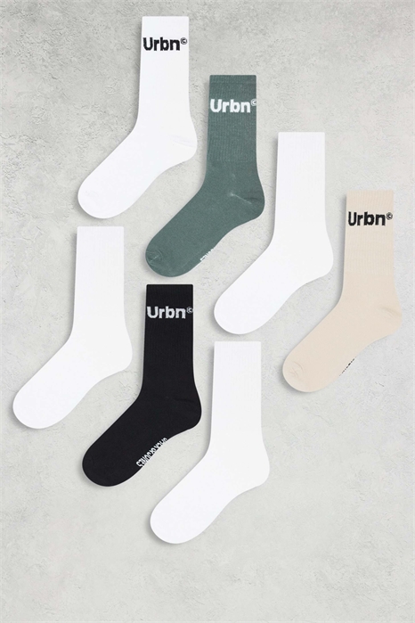 Набор из 7 пар спортивных носков разных цветов артикул 139433792