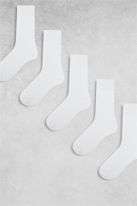 Набор из 5 пар однотонных носков артикул 138951113