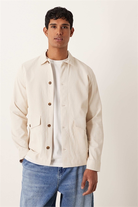 Рубашка свободного кроя с текстурной поверхностью артикул 147474033