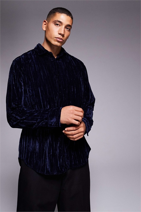 Рубашка из мягкого гофрированного вельвета артикул 151300620