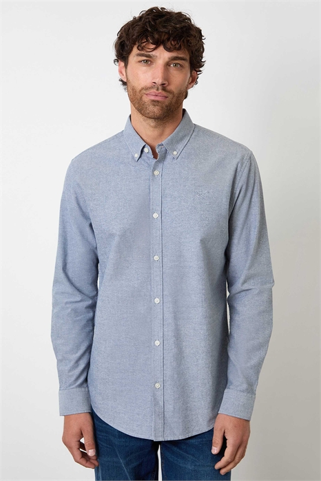 Рубашка с длинными рукавами из оксфордского хлопка артикул 155059344