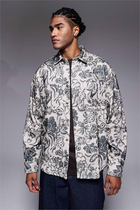 Фланелевая рубашка свободного кроя в стиле 90-х артикул 149824344