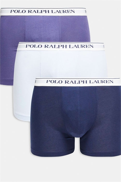 Набор из 3-х белых плавок классического кроя с логотипом на поясе артикул 148256609