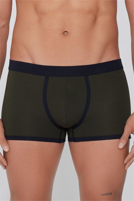 Простые двухцветные хлопковые боксеры артикул 152768200