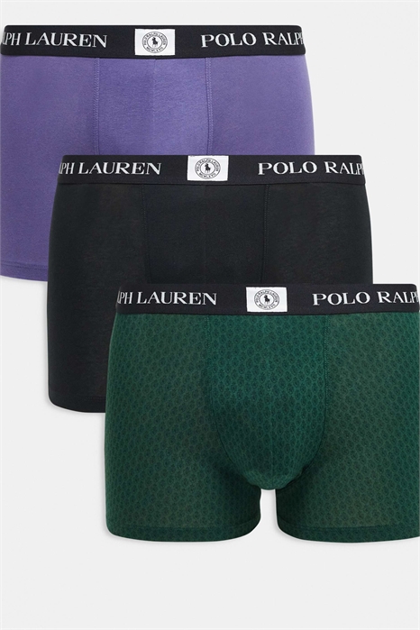 Набор из 3 плавок: черные, фиолетовые и зеленые артикул 148371189